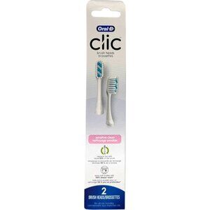 Oral-B Clic Sensitive Clean Replacement Brush Heads 2 Count Refill Extra Soft